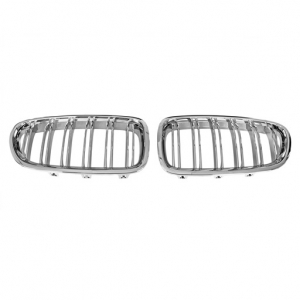BMW F10 F11 M5-Style Double Slats+Chrome Front Grille